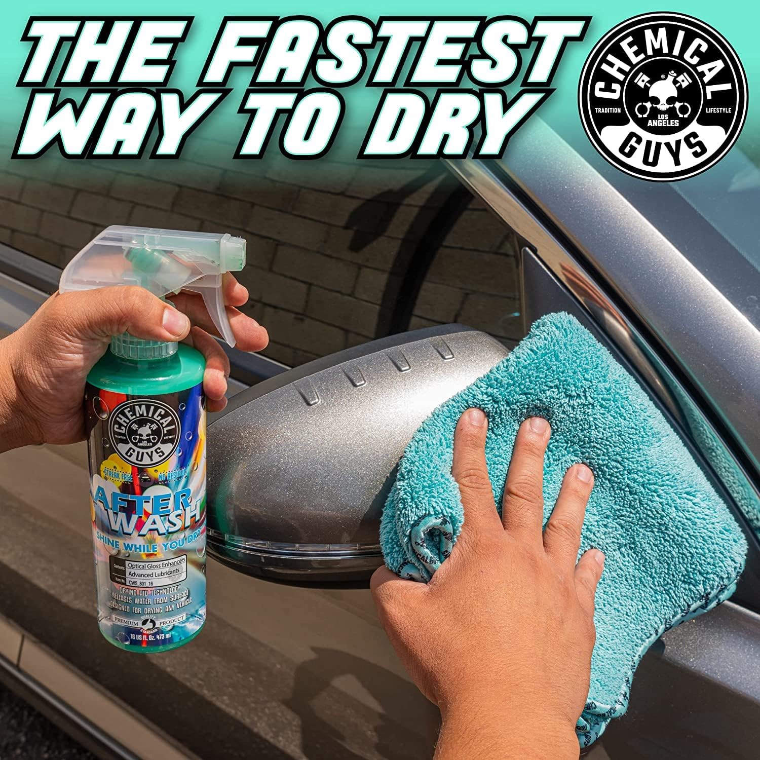 Chemical Guys CWS_402_64A Car Wash, Dry &amp; Shine Bundle - Mr. Pink Foaming Car Wash Soap, 64 oz (Half Gallon) + After Wash Gloss Boosting Drying Aid (16 oz) (2 Items) Works on Cars, Trucks, SUVs