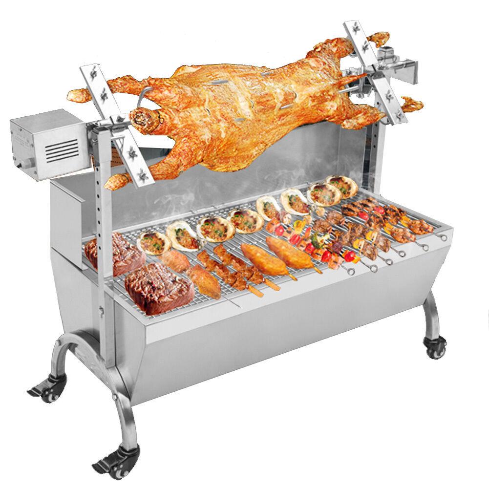 35" Hog Roast Machine BBQ Spit Chicken Pig Roaster Rotisserie Roasting Motor