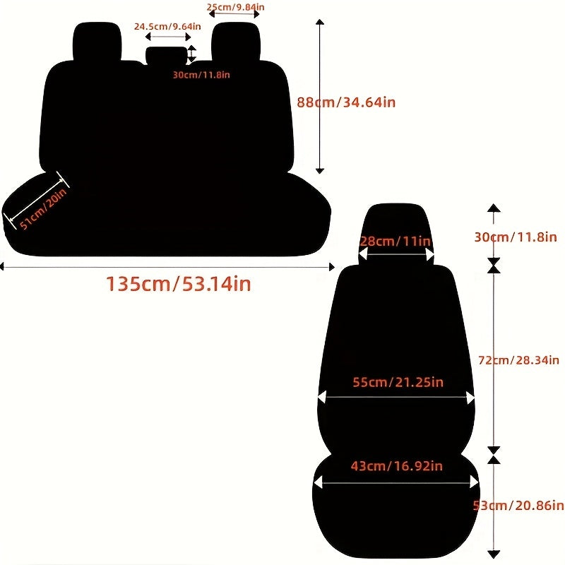 5 Seats Car Seat Cover Set, Four Seasons Universal Front Seat Cushion Car Seat Protector Car Seat Pad Cushion For Car Accessories