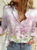 Women's Casual Long Sleeve Floral Print Blouse
