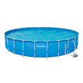 Summer Waves 24 ft Active Frame Round Above Ground Swimming Pool