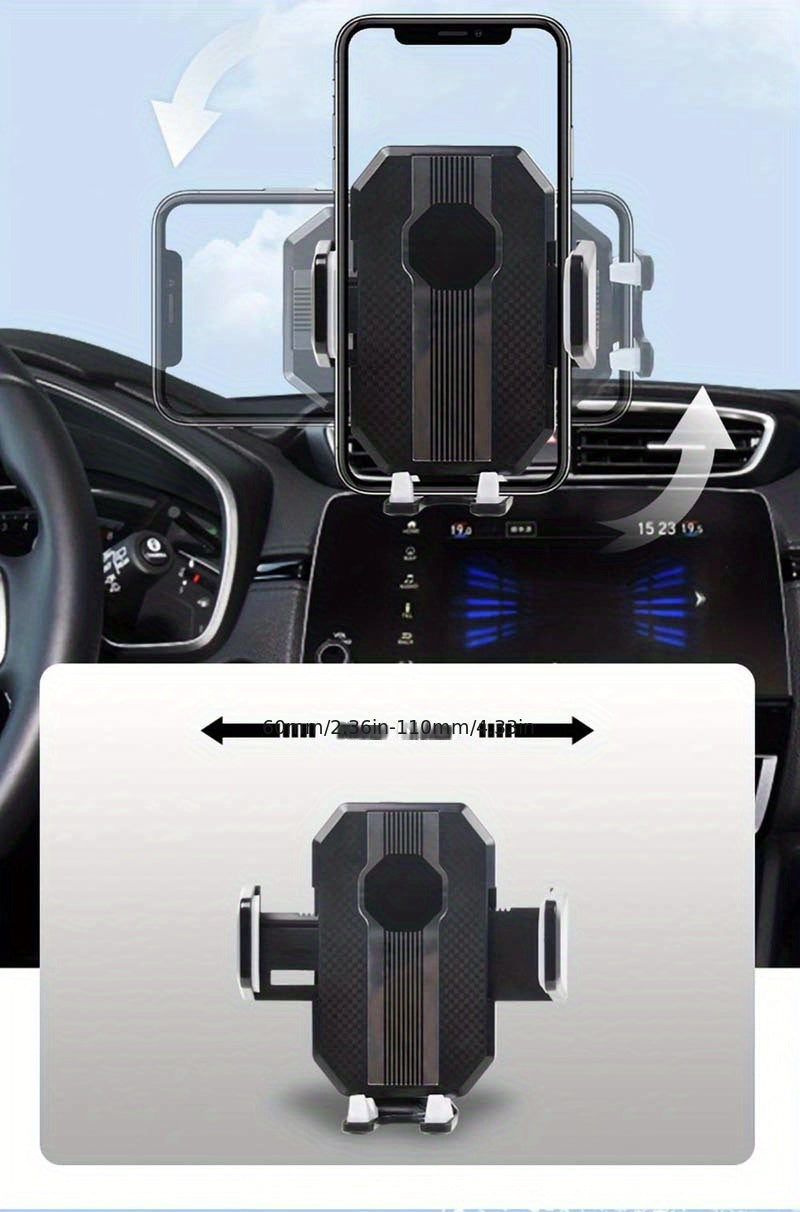 Multifunctional Mobile Phone Holder 360 Retractable Rotary Adjustment Universal Car Phone Bracket Fixed Shockproof Mobile Stand Big Support LarTruck Interior Washable Strong Sticky Gel Pad