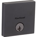 Downtown Low Profile Iron Black Square Single Cylinder Contemporary Deadbolt featuring SmartKey Security