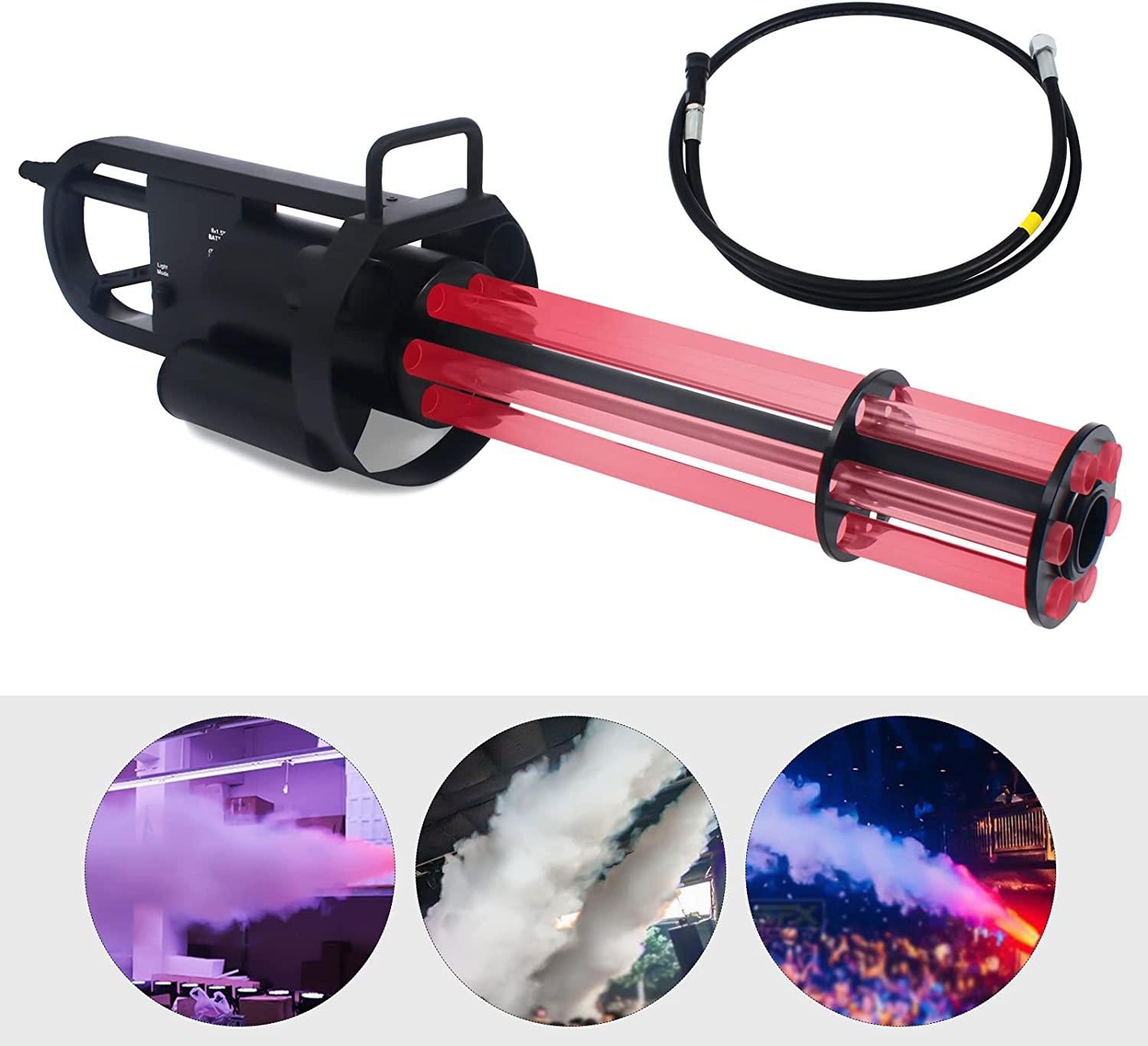 Miumaeov Handheld CO2 Fog Machine 3 Colors Confetti Blaster G-u-n Professional Jet Machine for Party Wedding StaConcerts Theater