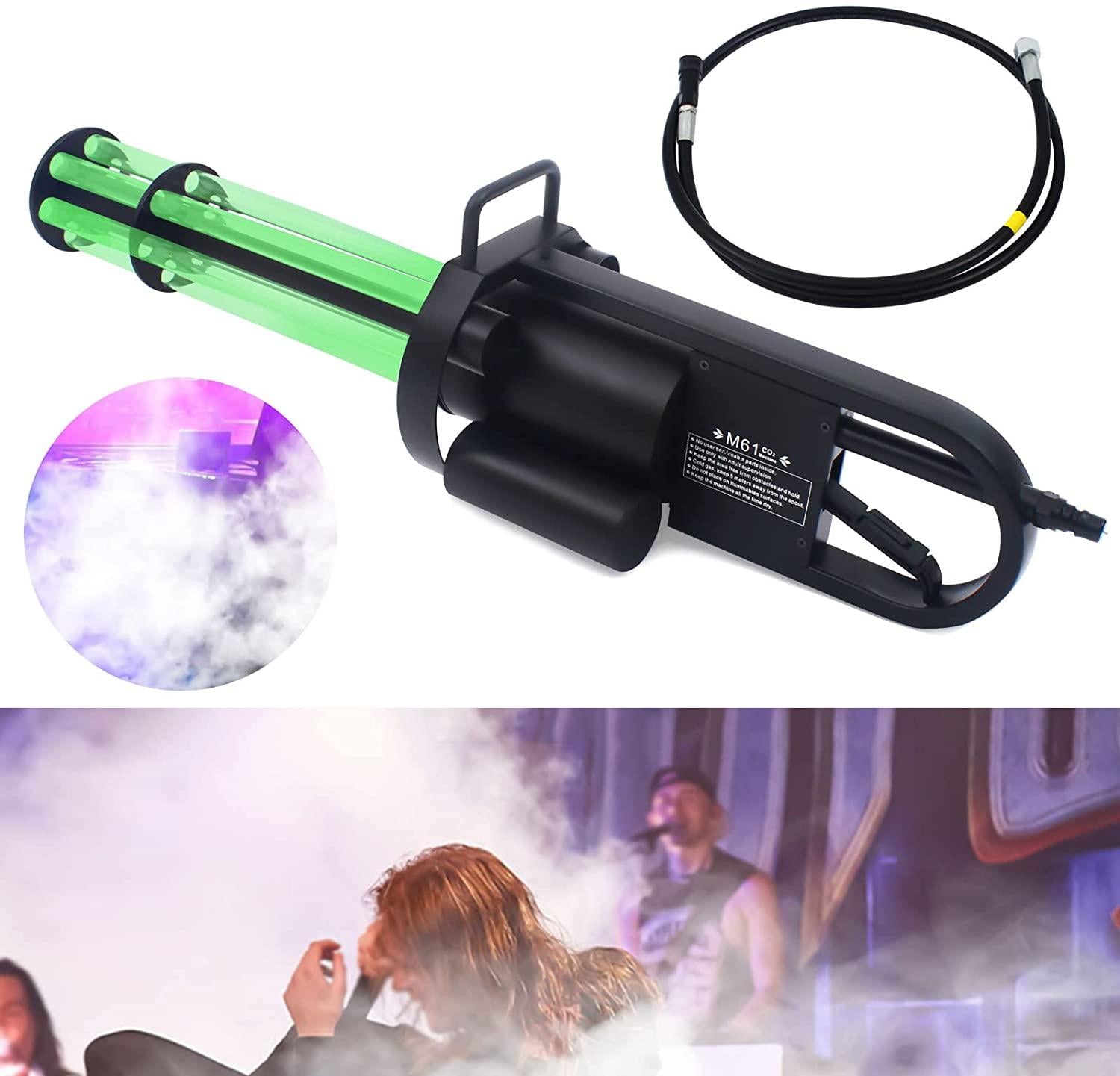 Miumaeov Handheld CO2 Fog Machine 3 Colors Confetti Blaster G-u-n Professional Jet Machine for Party Wedding StaConcerts Theater