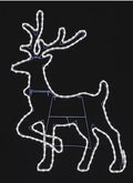 37.75" Pure White LED Neon Flex Rope Light Reindeer Silhouette Christmas Outdoor Decoration