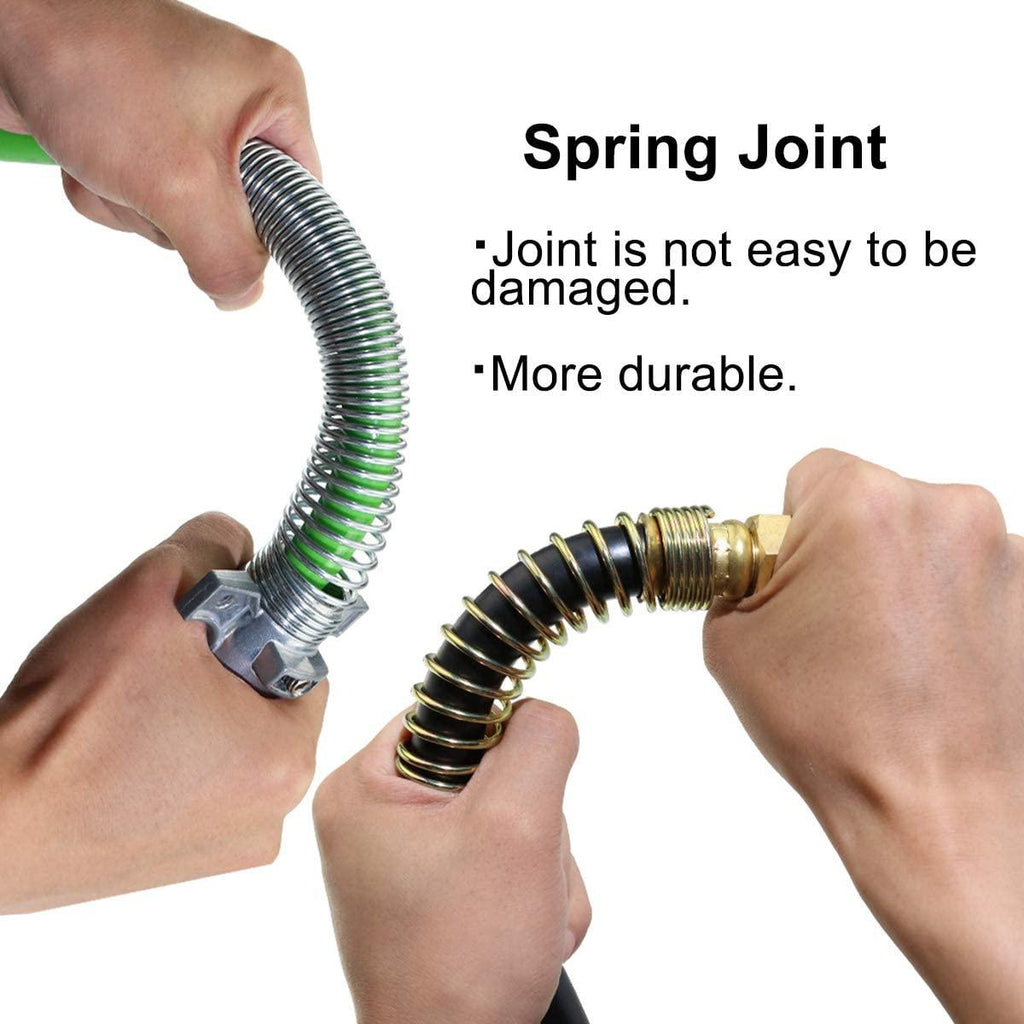 KOOTANS 15Ft 3 in 1 ABS 7 Way Electrical Cable and Rubber Air Line Hose Wrap Assembly with Aluminum Service Emergency Glad Hands and Extension Handles for Semi Truck Trailer Tractor