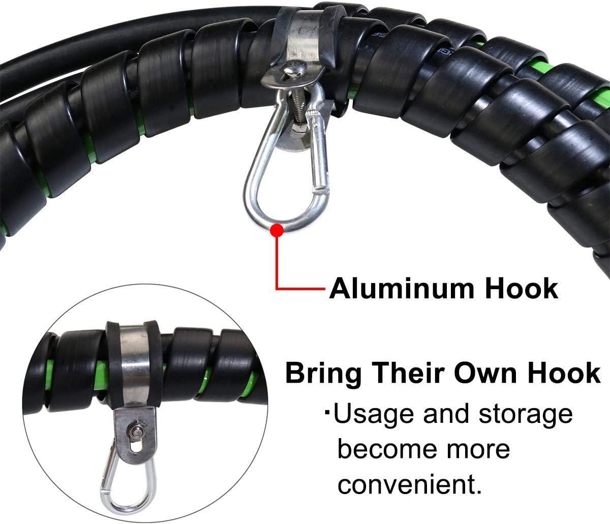 KOOTANS 15Ft 3 in 1 ABS 7 Way Electrical Cable and Rubber Air Line Hose Wrap Assembly with Aluminum Service Emergency Glad Hands and Extension Handles for Semi Truck Trailer Tractor