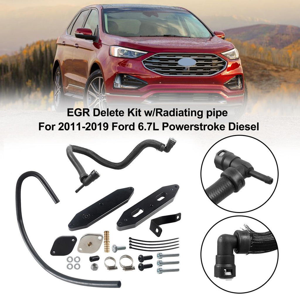 EGR Delete Kit w/ Radiating pipe for 2011-2019 Ford 6.7L Powerstroke Diesel