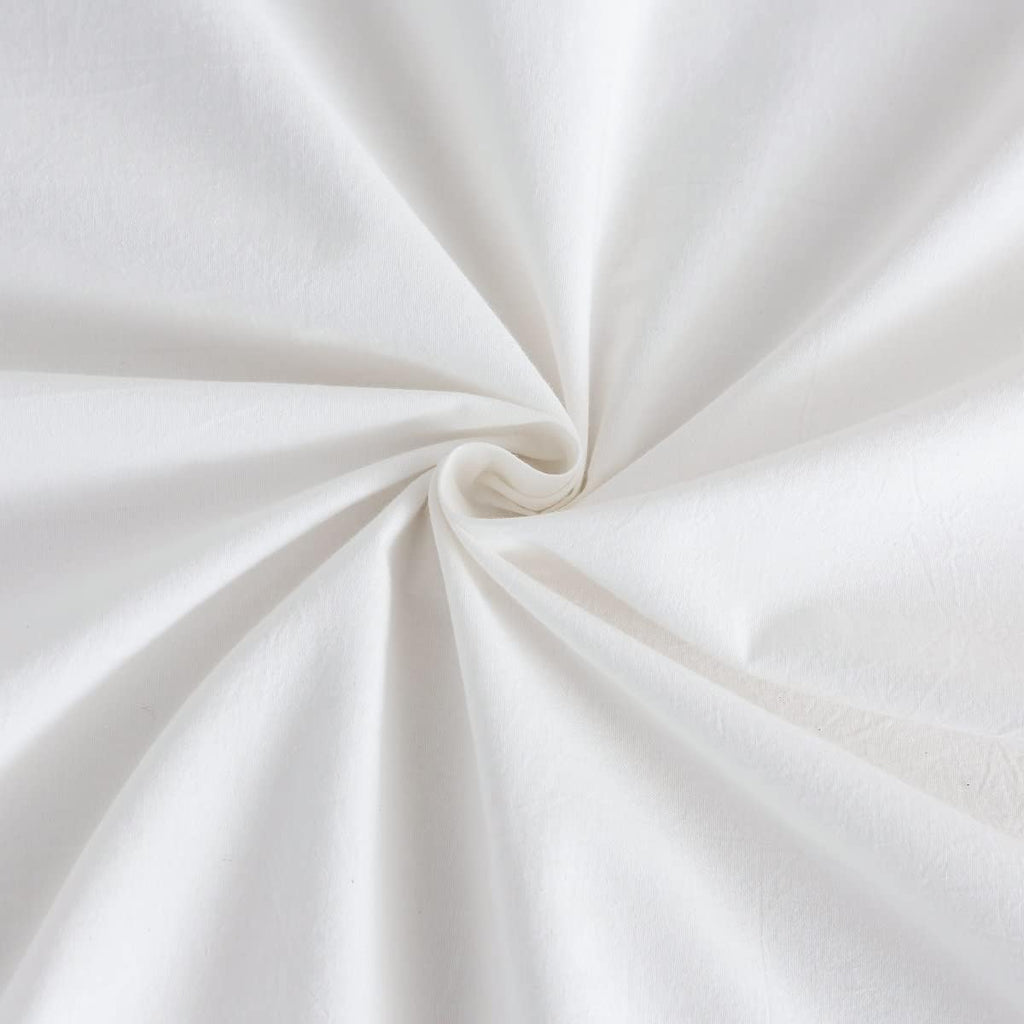 White Duvet Cover Cotton Duvet Cover (104x90 Inch) King Duvet Cover Washed Cotton with Zipper Closure Kids Duvet Cover Soft Breathable