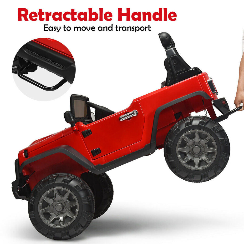 Gymax Electric Kids Ride On 12V Truck Car w/ MP3 Remote Control Red