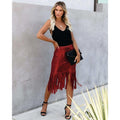 tassel sequin pencil skirt