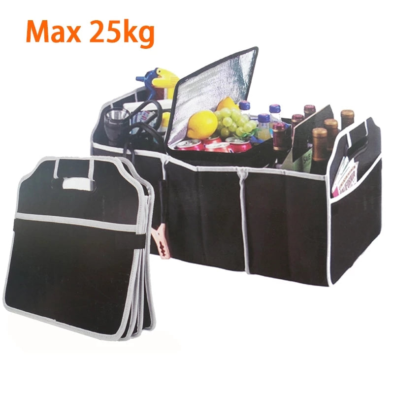 Car Trunk Cargo StoraBag, Foldable Black StoraBox For Car And Trunk