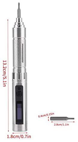 Screwdriver ES120 Electric Screwdriver Bits Set Electric Motion Control Rechargeable Screwdriver Kit with 2 Bits Hand Tools - (Color: 304  Steel)