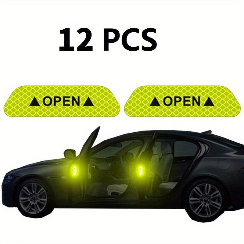 Boost Your Car's Safety &amp; Visibility With 4PCS Reflective Stickers!