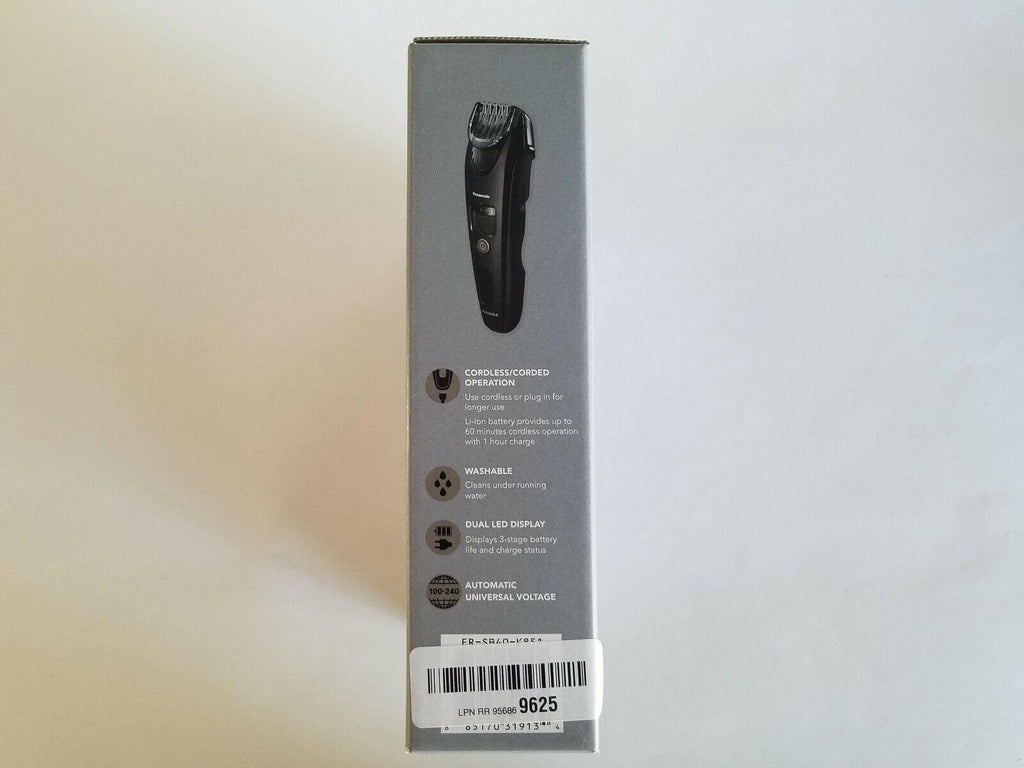 Panasonic Beard Trimmer, Cordless Precision Power, Hair Clipper, ER-SB40