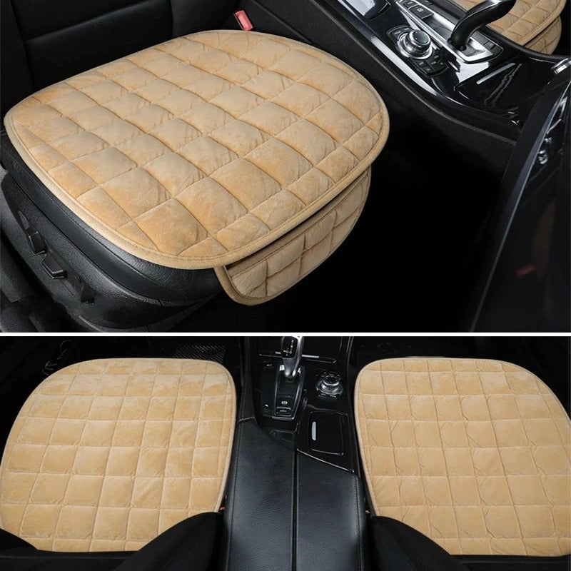 Upgrade Your Car With This Soft And Stylish Plaid Car Seat Cover And Memory Foam Cushion!
