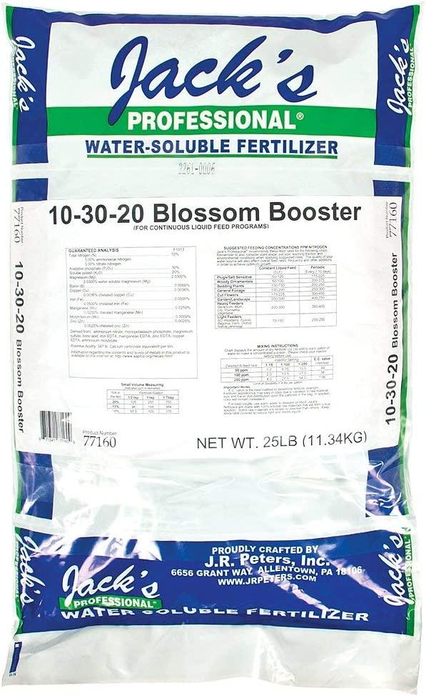 JR Peters 77160 Blossom Booster 10-30-20 Fertilizer, 25-Pound