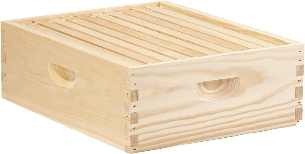 Little Giant 10-Frame Medium Super Beehive Body with Frames for Beekeeping (Item No. MEDBOX10)