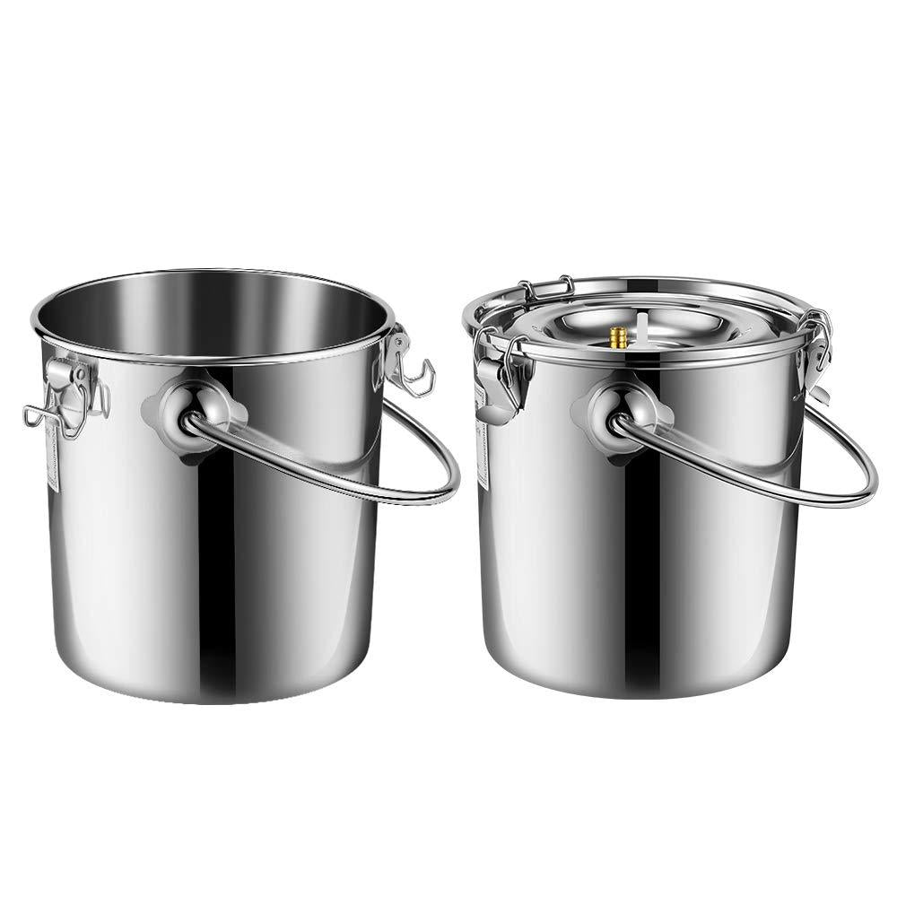 S SMAUTOP 7L Electric Pulsation MilMachine Single Bucket Piston Vacuum Pulsation MilMachine Goat MilSupplies for Cows Cattle or Sheep Optional (US Plug)