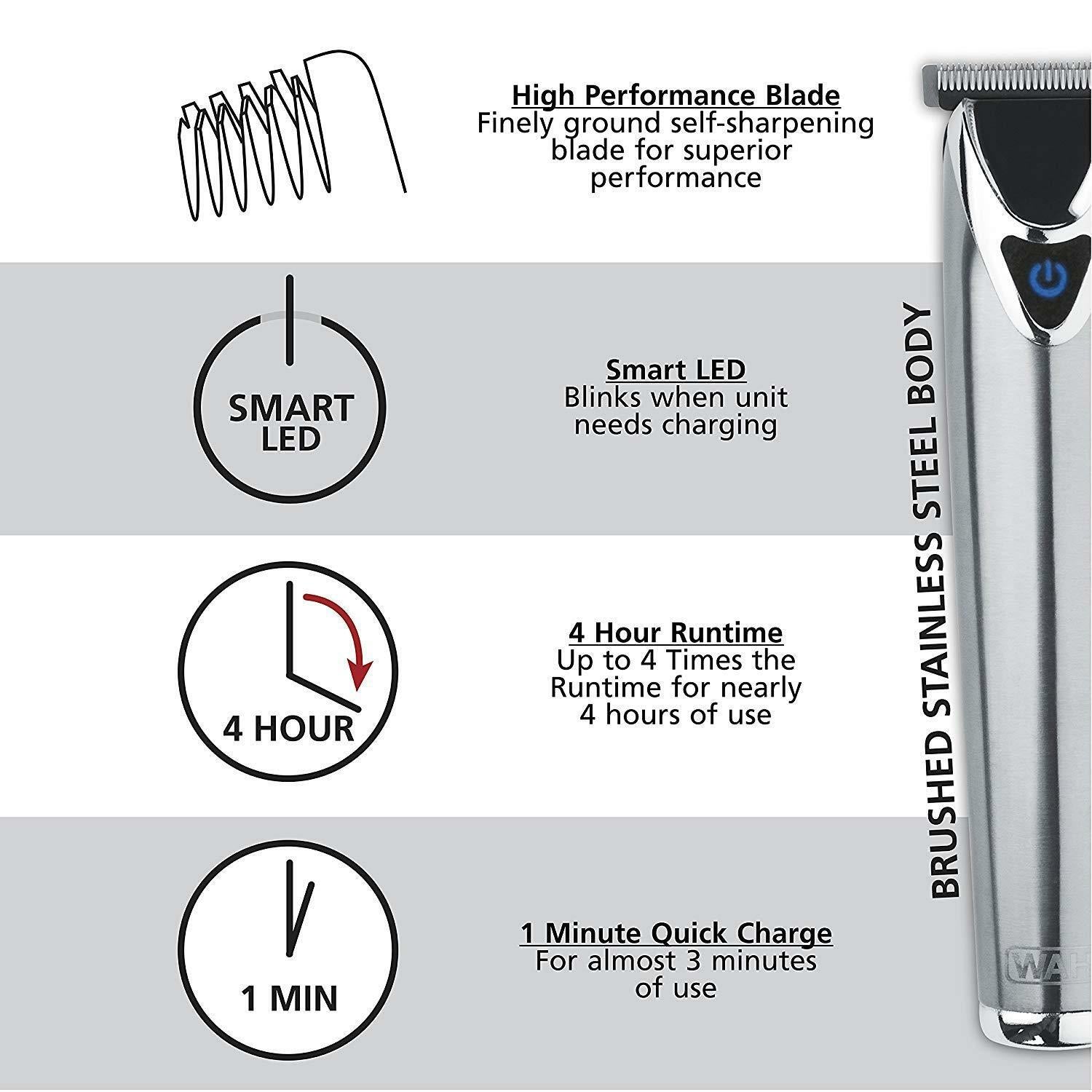 Wahl Clipper  Steel Lithium Ion Plus Beard Trimmers for Men