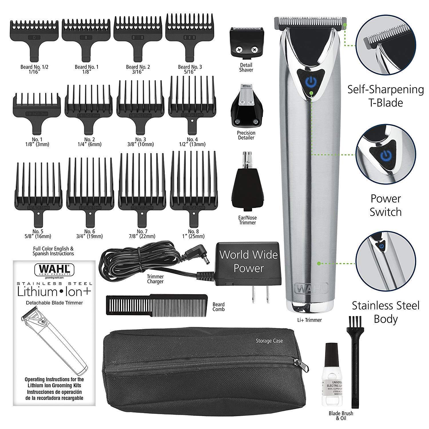Wahl Clipper  Steel Lithium Ion Plus Beard Trimmers for Men