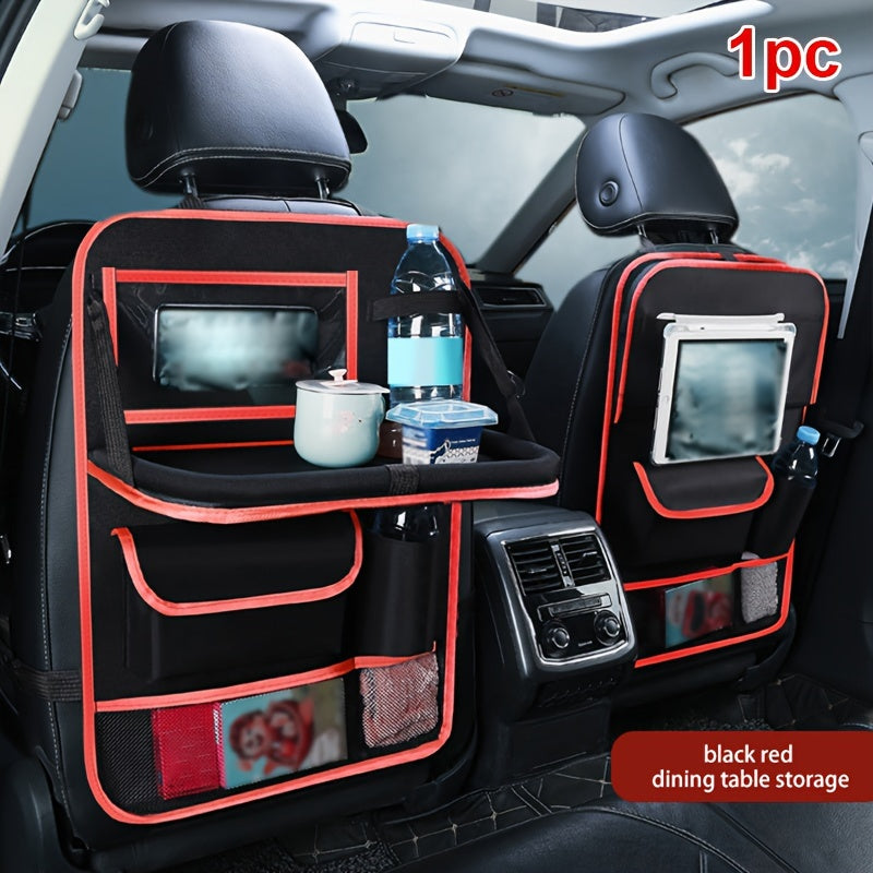 1pc Car Back Seat Organizer, StoraPockets Kick Mats Car Back Seat Protectors Tissue Box Cup Holder Laptop Table Car Eating Tray For ParOnly