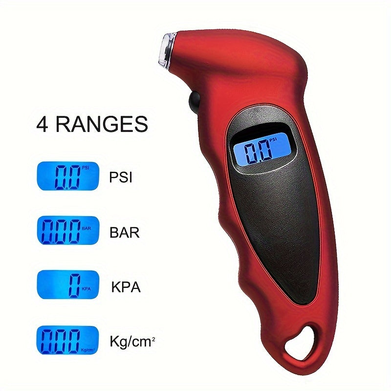 Digital Tire Pressure Gauge, 150PSI 4 Settings Tire Pressure Reader With Backlit LCD Display Low Tire Pressure Diagnostic Tools For Car Truck Bicycle