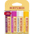 Burt's Bees Lip Balm, Moisturizing Lip Care for All Day Hydration, 100% Natural, Tropical - Pineapple, Berry Agua Fresca, Dragon Fruit &amp; Coconut &amp; Pear (4 Pack)