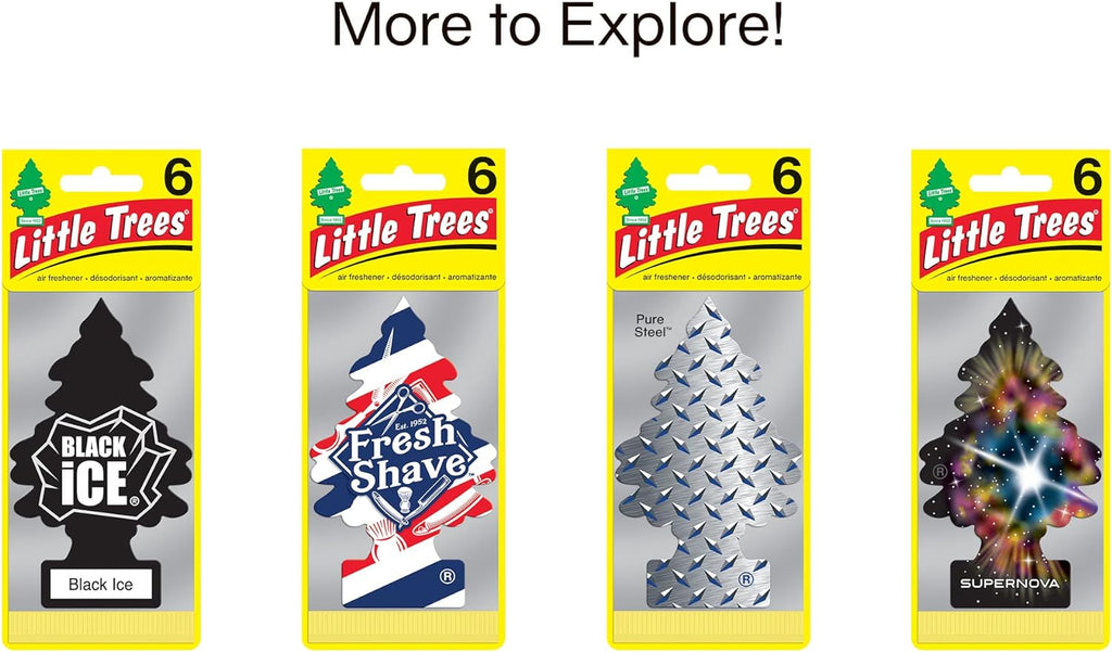 LITTLE TREES Air Fresheners Car Air Freshener. Hanging Tree Provides Long Lasting Scent for Auto or Home. Rose Thorn, 24 Air Fresheners