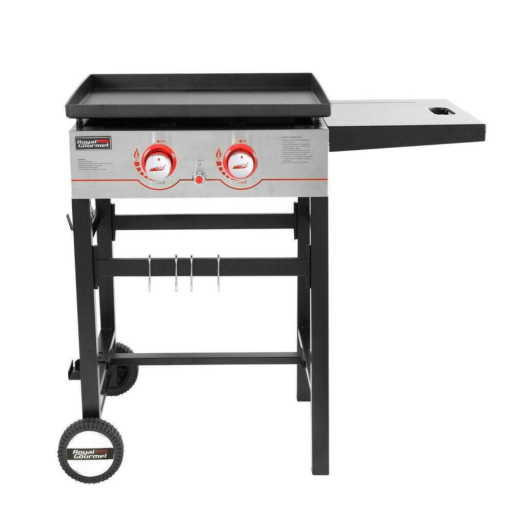 23-Inch 2-Burner Outdoor Flat Top Propane Gas Grill Griddle GB2000