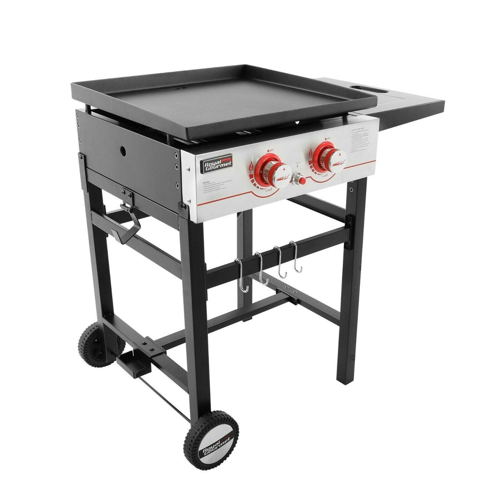 23-Inch 2-Burner Outdoor Flat Top Propane Gas Grill Griddle GB2000