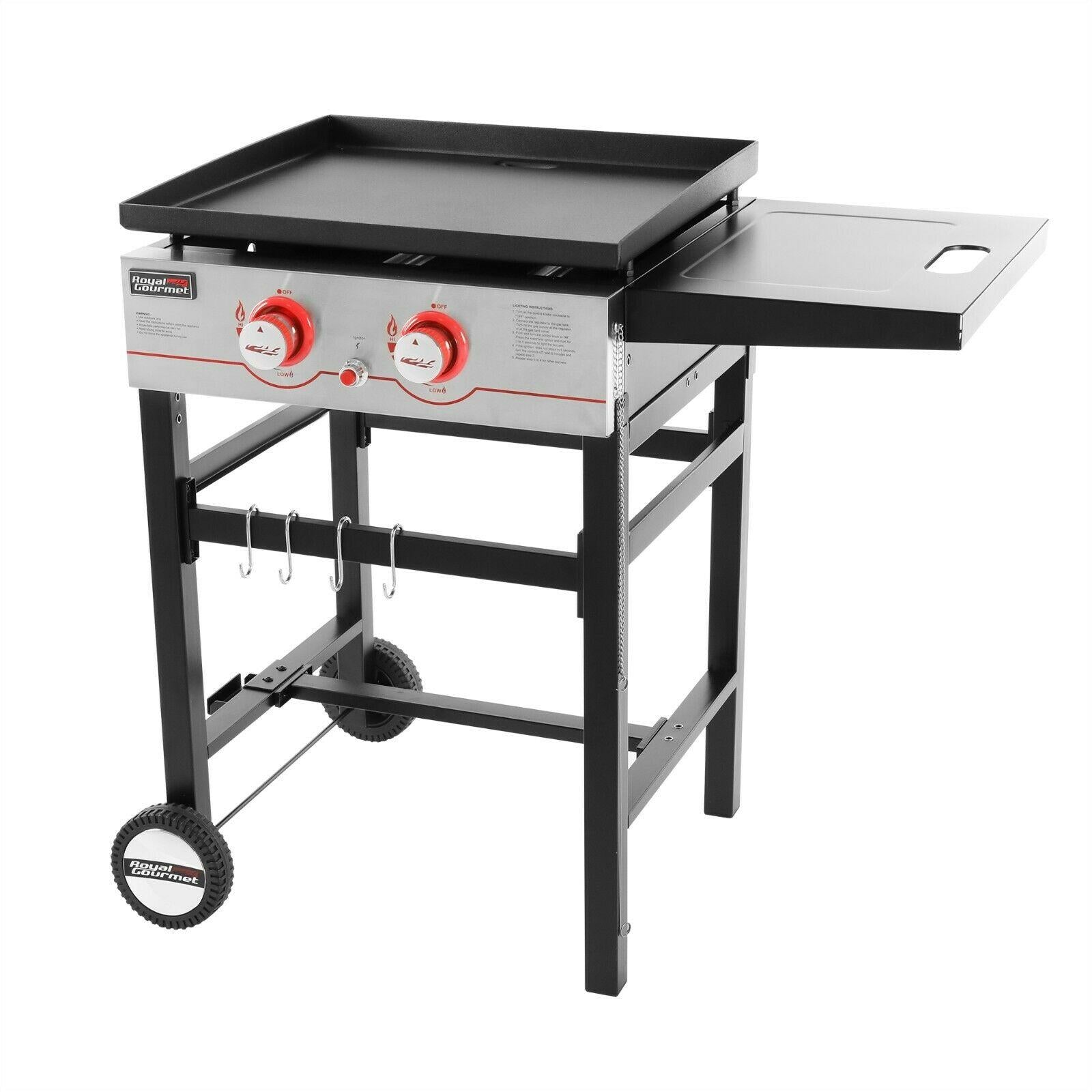 23-Inch 2-Burner Outdoor Flat Top Propane Gas Grill Griddle GB2000