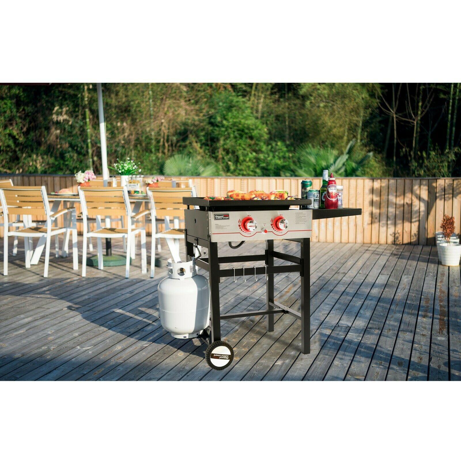 23-Inch 2-Burner Outdoor Flat Top Propane Gas Grill Griddle GB2000