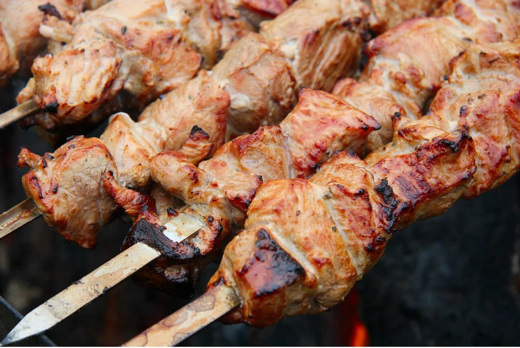 Barbecue - folding suitcase Barbecue Grill Skewer (for 7 skewers, 4 mm steel)