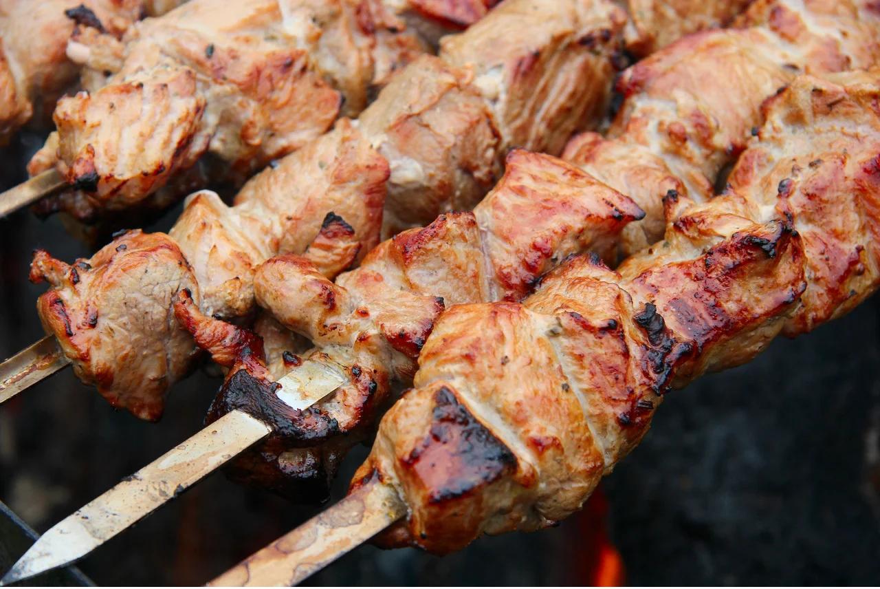 Barbecue - folding suitcase Barbecue Grill Skewer (for 7 skewers, 4 mm steel)