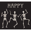 7' x 8' Black and White SkelDancing Halloween Split Car GaraDoor Banner