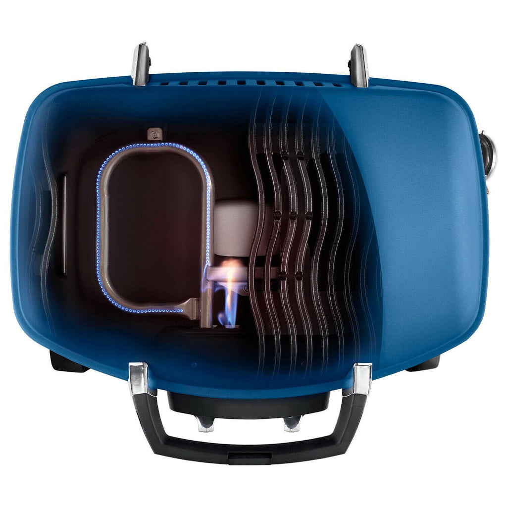 TQ285-BL-1TravelQ Portable Compact Outdoor Propane Gas Grill, Blue