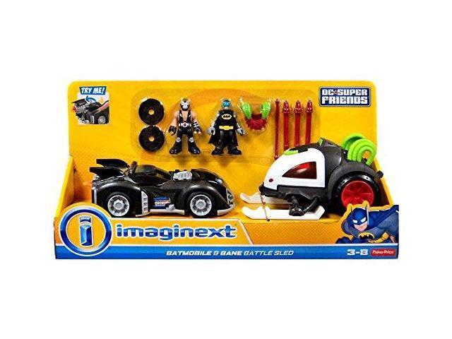 Super Friends  Batmobile &amp; Bane Sled Action Figure