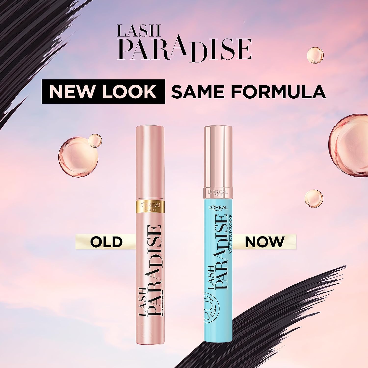 L'Oreal Paris Voluminous Lash Paradise Waterproof Mascara, Blackest Black, 0.25 Fl Oz (Pack of 1) Packaging May Vary