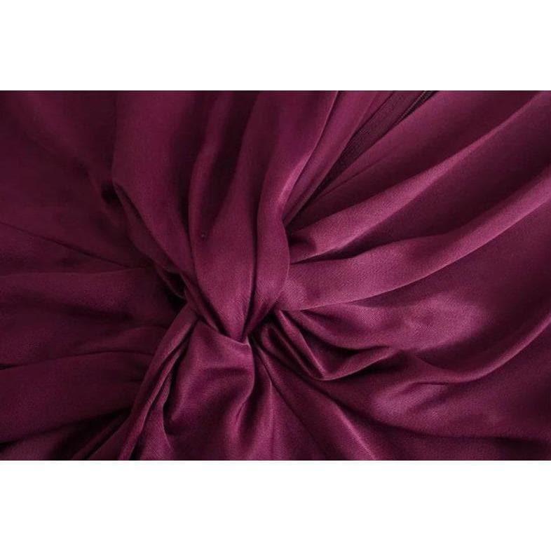 half sleeve satin midi dress