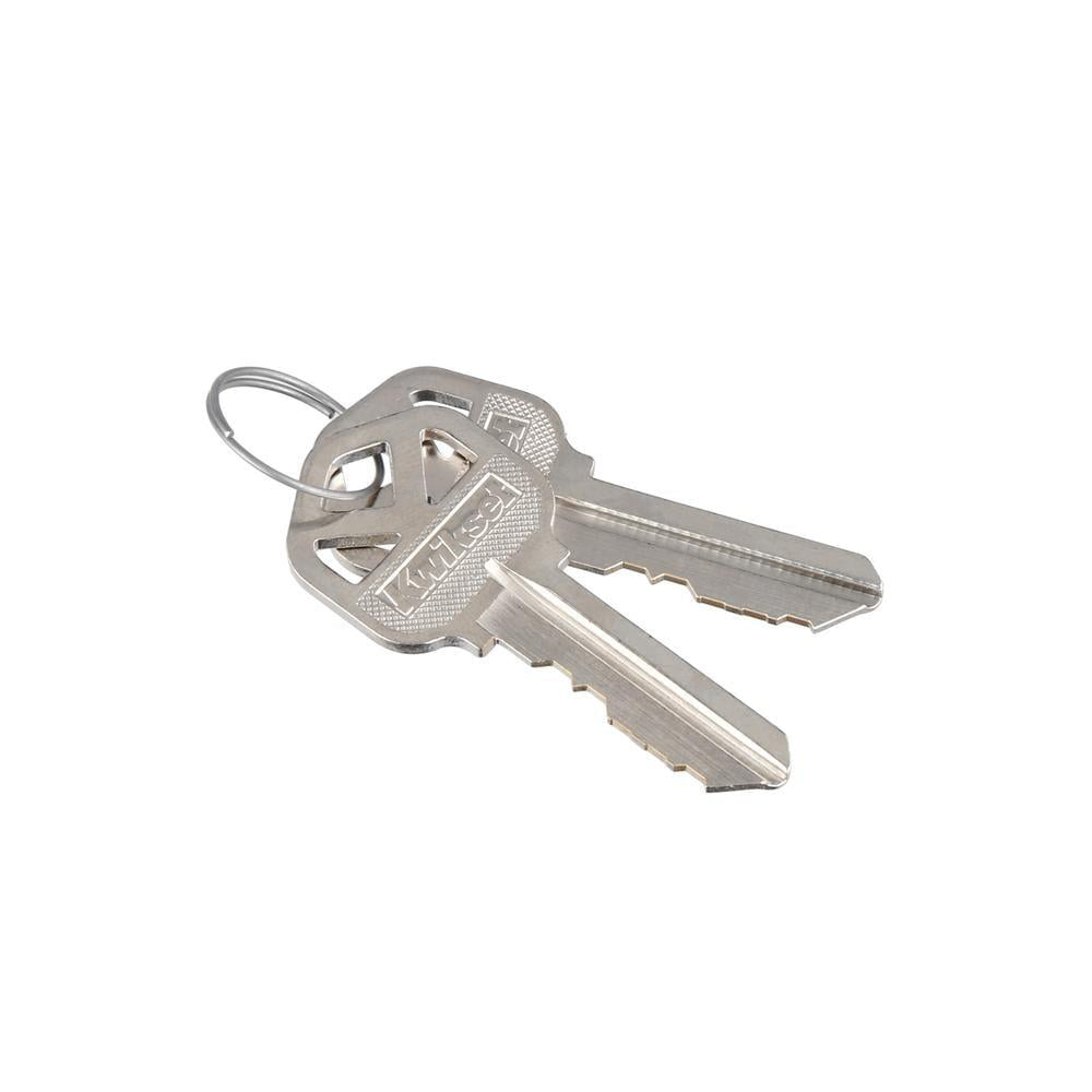 Lido Satin Nickel Exterior Entry Door Lever and Single Cylinder Deadbolt Combo Pack Featuring SmartKey Security