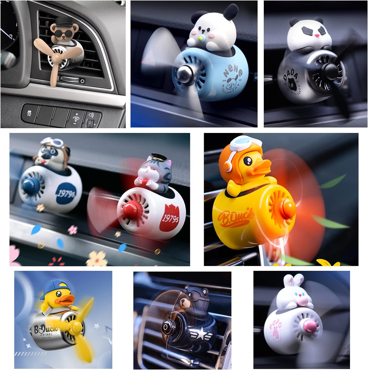 Cacacece Automotive Air Fresheners Pilot Car Air Outlet Car Perfume Refills Solid Fragrance Replacement Tablets(6 Packs-Ocean)