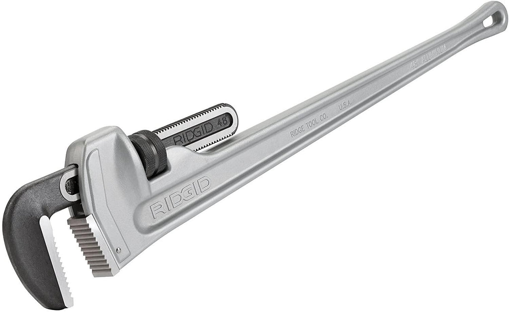 RIDGID 31115 Model 848 Aluminum Straight Pipe Wrench, 48-inch Plumbing Wrench