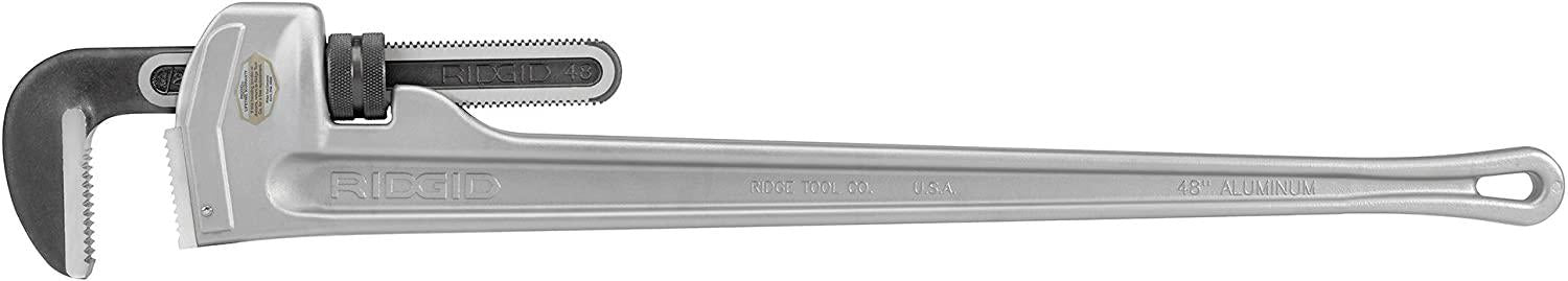 RIDGID 31115 Model 848 Aluminum Straight Pipe Wrench, 48-inch Plumbing Wrench