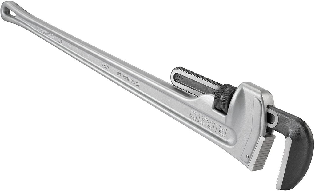 RIDGID 31115 Model 848 Aluminum Straight Pipe Wrench, 48-inch Plumbing Wrench