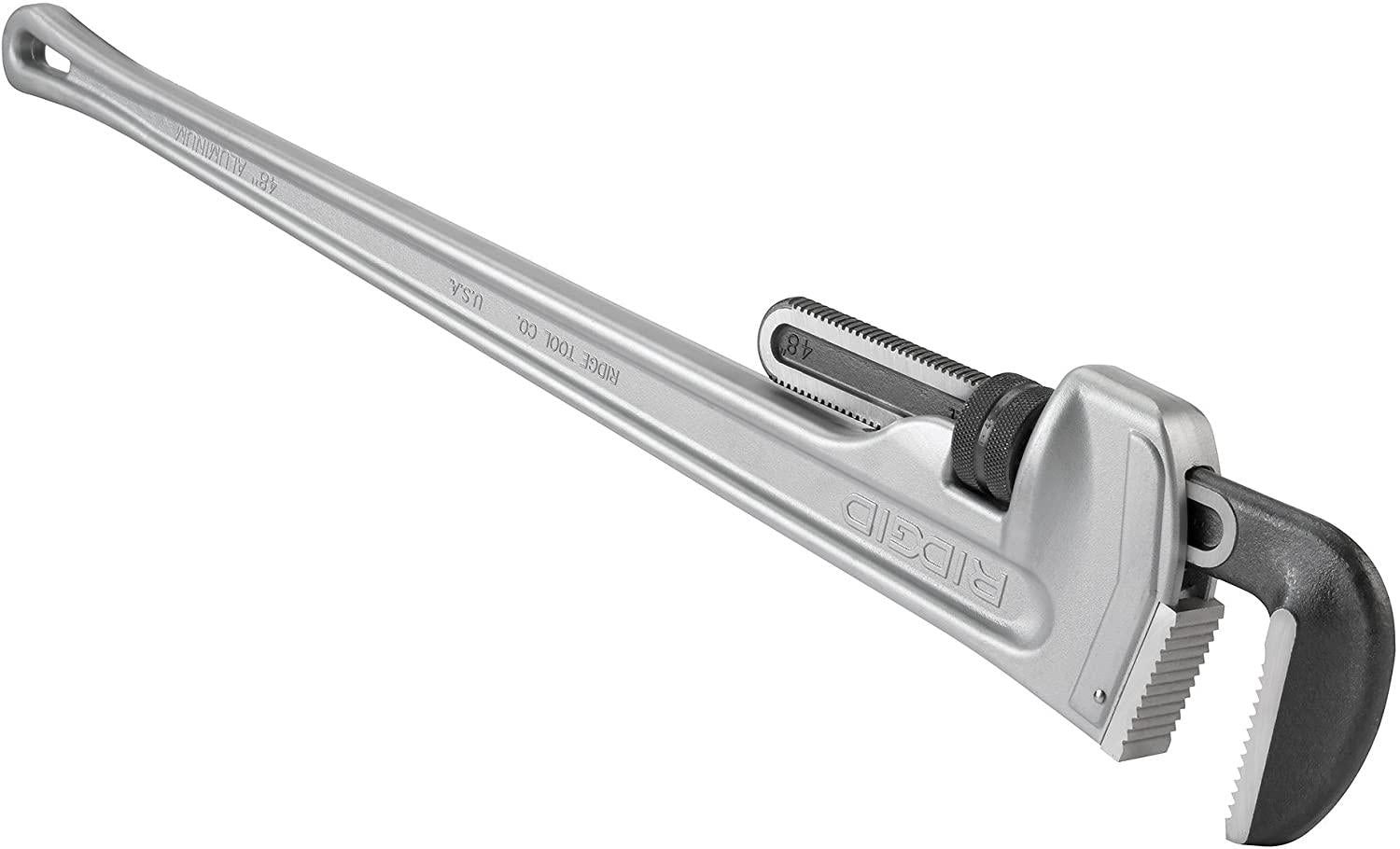 RIDGID 31115 Model 848 Aluminum Straight Pipe Wrench, 48-inch Plumbing Wrench