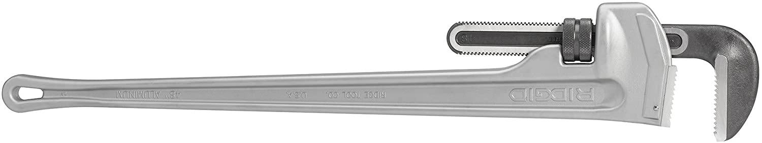 RIDGID 31115 Model 848 Aluminum Straight Pipe Wrench, 48-inch Plumbing Wrench
