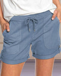 hot  casual straight mid waist shorts