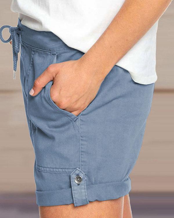 hot  casual straight mid waist shorts